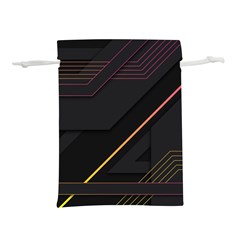 Gradient-geometric-shapes-dark-background Lightweight Drawstring Pouch (l) by pakminggu