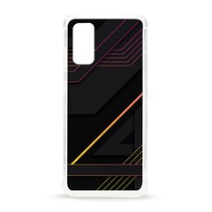 Gradient-geometric-shapes-dark-background Samsung Galaxy S20 6 2 Inch Tpu Uv Case by pakminggu