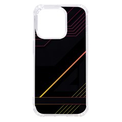 Gradient-geometric-shapes-dark-background Iphone 14 Pro Tpu Uv Print Case by pakminggu