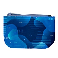 Abstract-classic-blue-background Large Coin Purse
