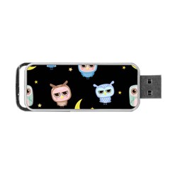 Cute-owl-doodles-with-moon-star-seamless-pattern Portable Usb Flash (two Sides) by pakminggu
