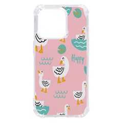 Cute Happy Duck Gift Card Design Seamless Pattern Template Iphone 14 Pro Tpu Uv Print Case by pakminggu