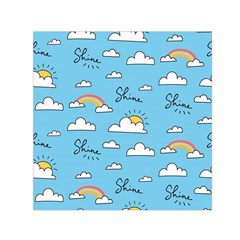 Sky Pattern Square Satin Scarf (30  X 30 )