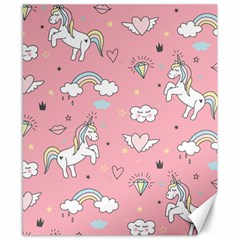 Cute-unicorn-seamless-pattern Canvas 8  X 10  by pakminggu