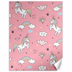 Cute-unicorn-seamless-pattern Canvas 12  X 16  by pakminggu