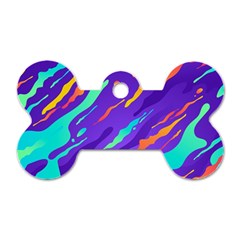 Multicolored-abstract-background Dog Tag Bone (two Sides) by pakminggu