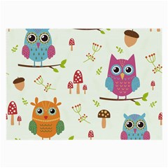 Forest-seamless-pattern-with-cute-owls Large Glasses Cloth (2 Sides) by pakminggu