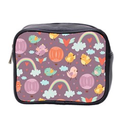 Cute-seamless-pattern-with-doodle-birds-balloons Mini Toiletries Bag (two Sides) by pakminggu