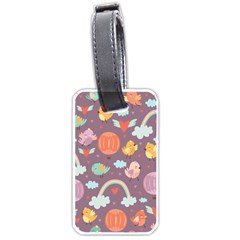 Cute-seamless-pattern-with-doodle-birds-balloons Luggage Tag (one Side) by pakminggu