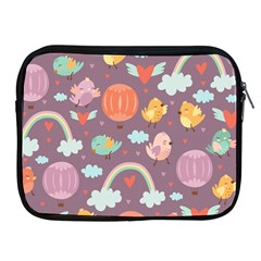 Cute-seamless-pattern-with-doodle-birds-balloons Apple Ipad 2/3/4 Zipper Cases by pakminggu