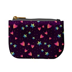 Colorful-stars-hearts-seamless-vector-pattern Mini Coin Purse by pakminggu