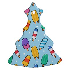 Cute-kawaii-ice-cream-seamless-pattern Ornament (christmas Tree) 