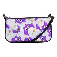 Purple-owl-pattern-background Shoulder Clutch Bag by pakminggu