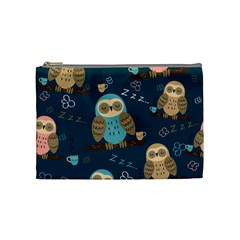 Seamless-pattern-owls-dreaming Cosmetic Bag (medium) by pakminggu