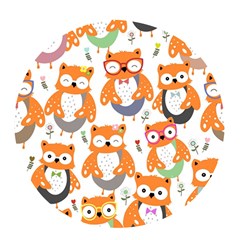 Cute-colorful-owl-cartoon-seamless-pattern Pop Socket by pakminggu