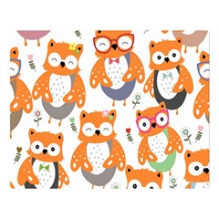 Cute-colorful-owl-cartoon-seamless-pattern Premium Plush Fleece Blanket (large) by pakminggu
