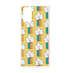 Smile-cloud-rainbow-pattern-yellow Samsung Galaxy Note 20 Tpu Uv Case by pakminggu