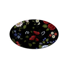 Floral-folk-fashion-ornamental-embroidery-pattern Sticker Oval (10 Pack) by pakminggu