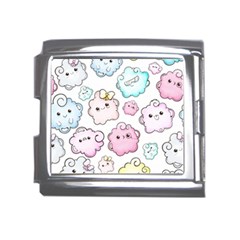 Cute-doodle-cartoon-seamless-pattern Mega Link Italian Charm (18mm)