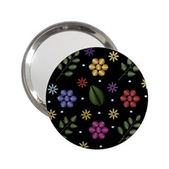 Embroidery-seamless-pattern-with-flowers 2 25  Handbag Mirrors by pakminggu