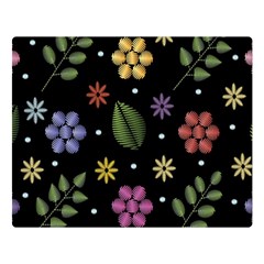 Embroidery-seamless-pattern-with-flowers Premium Plush Fleece Blanket (large) by pakminggu