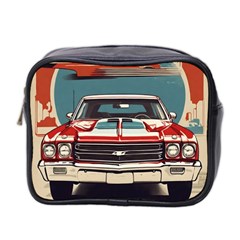 Car Vehicle Vintage Automobile Mini Toiletries Bag (two Sides) by Ravend