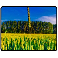 Different Grain Growth Field Two Sides Fleece Blanket (medium) by Ravend