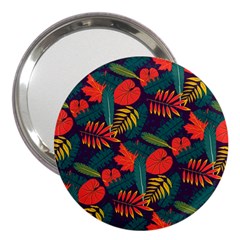 Leaves Pattern Seamless 3  Handbag Mirrors