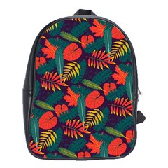 Leaves Pattern Seamless School Bag (xl)