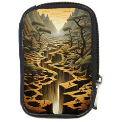 Landscape Mountains Forest Trees Nature Compact Camera Leather Case