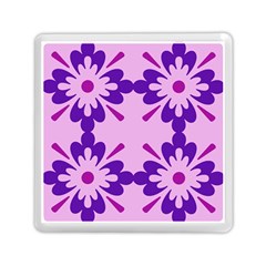 Pink And Purple Flowers Pattern Memory Card Reader (square) by shoopshirt