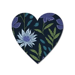 Abstract Floral- Ultra-stead Pantone Fabric Heart Magnet by shoopshirt