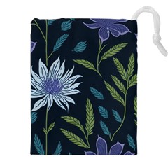 Abstract Floral- Ultra-stead Pantone Fabric Drawstring Pouch (4xl)