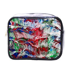 Abstract Waves Mini Toiletries Bag (one Side)