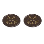 Luxury zen cat Cufflinks (Oval)