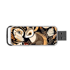 Vintage Possum Pattern Portable Usb Flash (two Sides) by Valentinaart