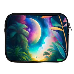 Jungle Moon Light Plants Space Apple Ipad 2/3/4 Zipper Cases by uniart180623