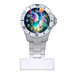 Jungle Moon Light Plants Space Plastic Nurses Watch by uniart180623