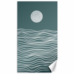 Sea Waves Moon Water Boho Canvas 40  X 72  by uniart180623