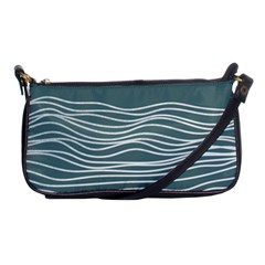 Sea Waves Moon Water Boho Shoulder Clutch Bag by uniart180623