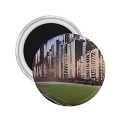 Building City Urban Path Road Skyline 2 25  Magnets by uniart180623