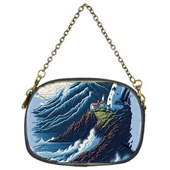 Lighthouse Sea Waves Chain Purse (one Side) by uniart180623