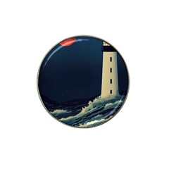 Lighthouse Lunar Eclipse Blood Moon Hat Clip Ball Marker by uniart180623