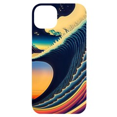 Japanese Japan Waves Sea Ocean Iphone 14 Plus Black Uv Print Case by uniart180623