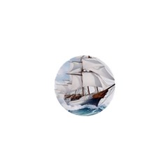 Ship Sail Sea Waves 1  Mini Buttons by uniart180623