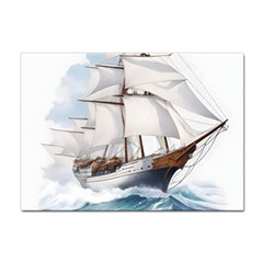 Ship Sail Sea Waves Sticker A4 (100 Pack) by uniart180623