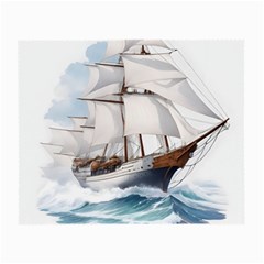 Ship Sail Sea Waves Small Glasses Cloth by uniart180623