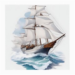 Ship Sail Sea Waves Medium Glasses Cloth by uniart180623