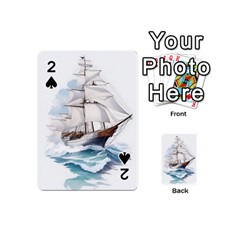 Ship Sail Sea Waves Playing Cards 54 Designs (mini) by uniart180623