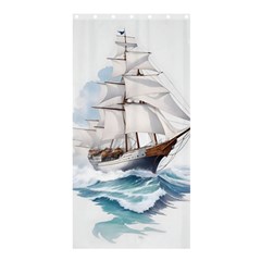 Ship Sail Sea Waves Shower Curtain 36  X 72  (stall)  by uniart180623